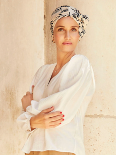 Christine Shakti Linen Turban - A Leaf Story