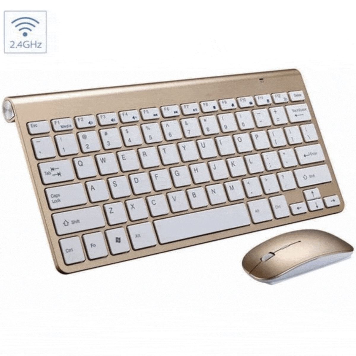 Thin Mini Wireless Keyboard and Optical Mouse Combo Set