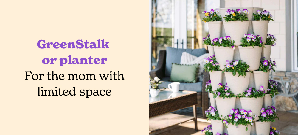 Greenstalk or planter - for the mom with limited space.