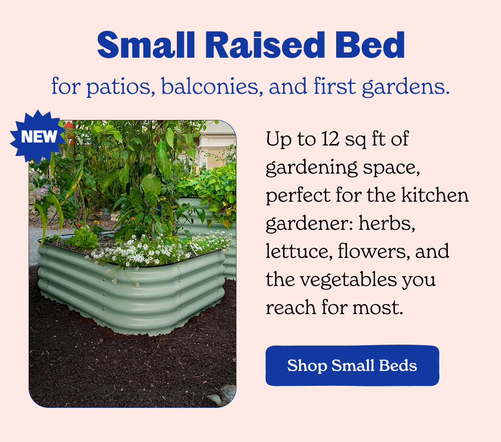 Small Raised Bed for patios, balconies, and first gardens. 